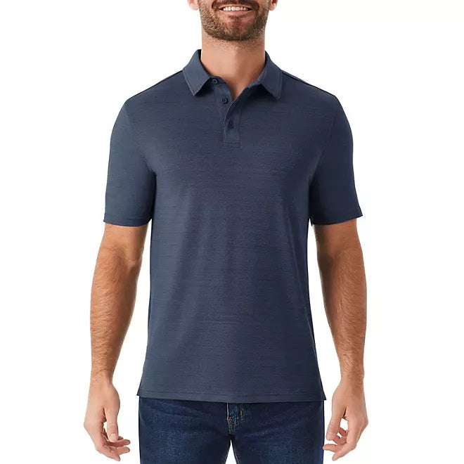 Member's Mark Men's Performance Polo - Blue Cove Heather