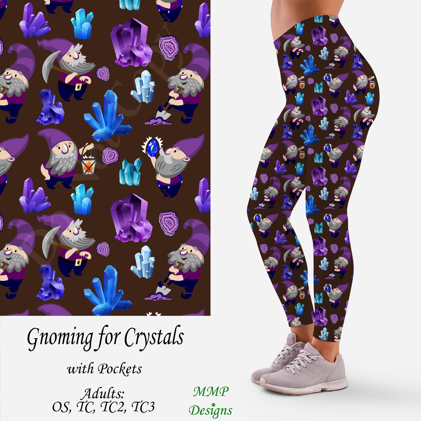 Gnoming for Crystals Leggings with Pockets (MMP)
