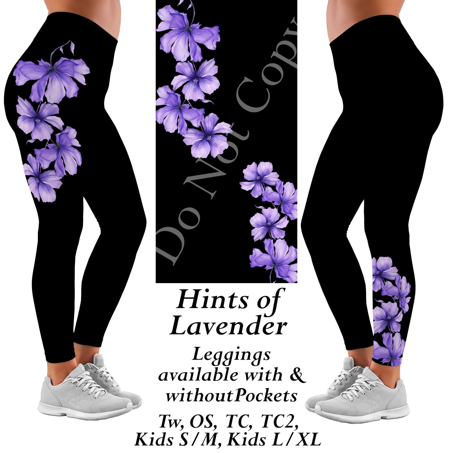 Hints of Lavender Leggings with 1 Pocket (JAAM)