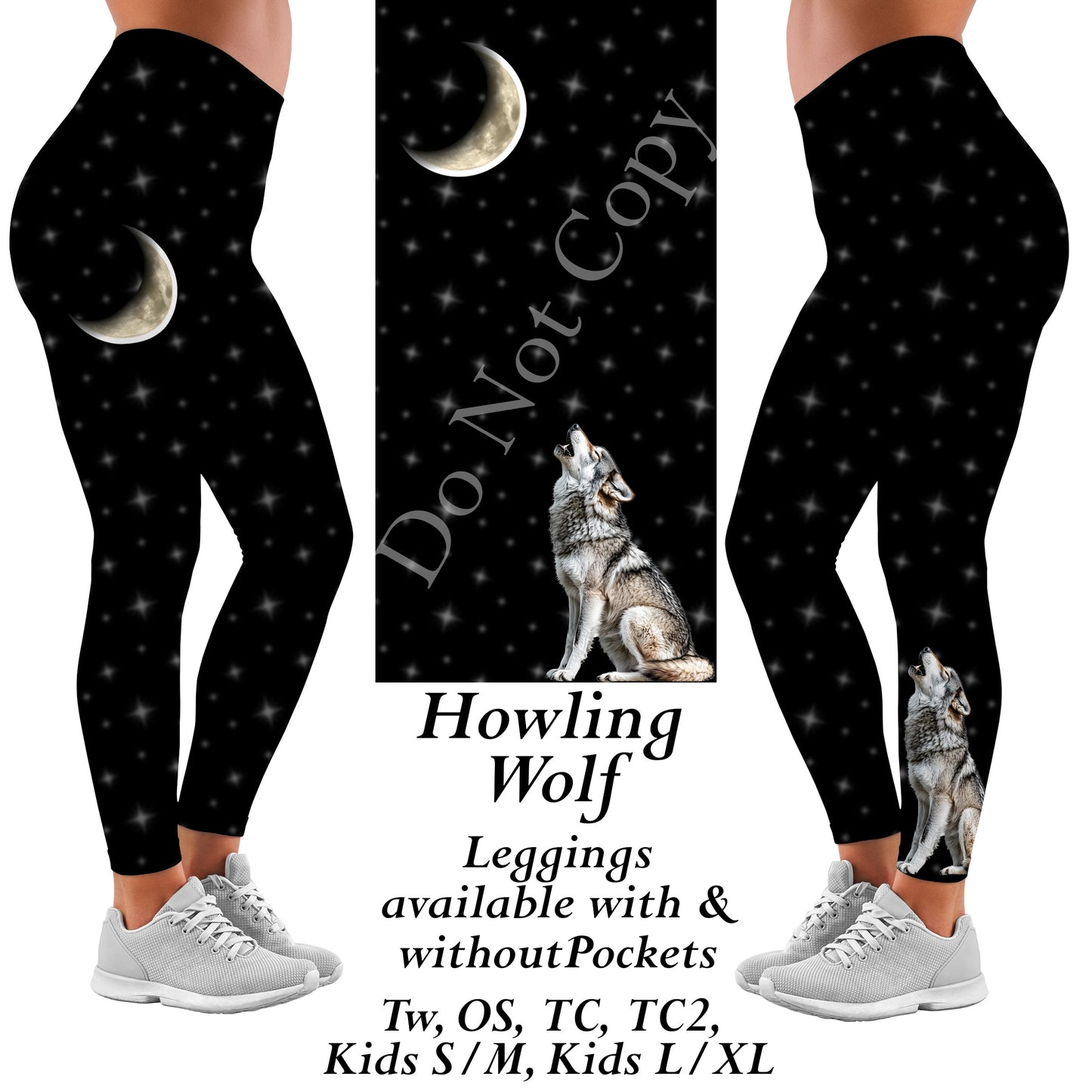 Howling Wolf Leggings with 1 Pocket (JAAM)