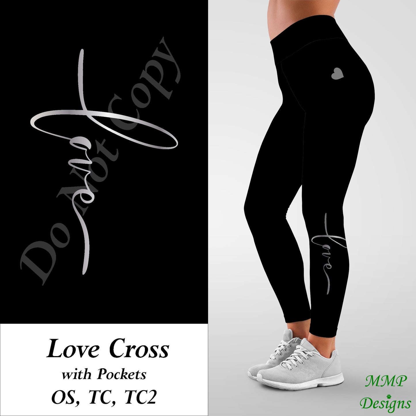 Love Cross Leggings with Pockets (MMP)