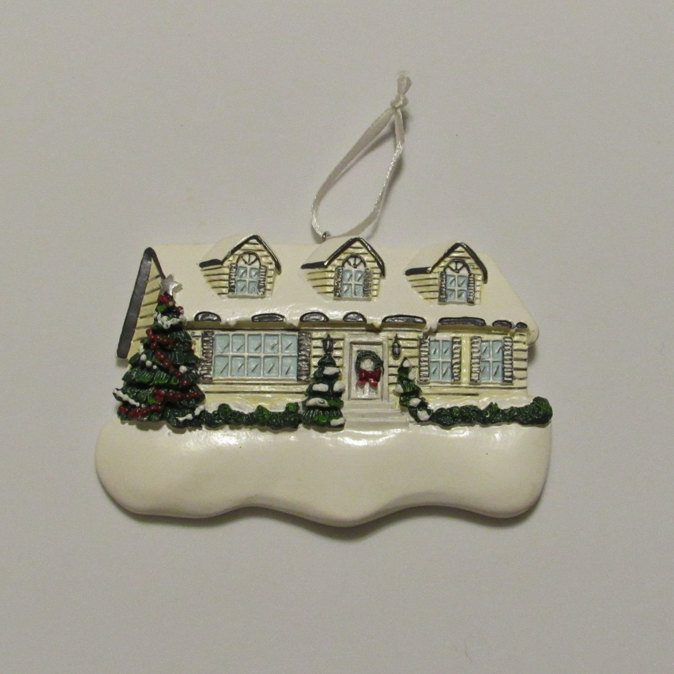 Personalized Poly-Resin Ornament Winter House