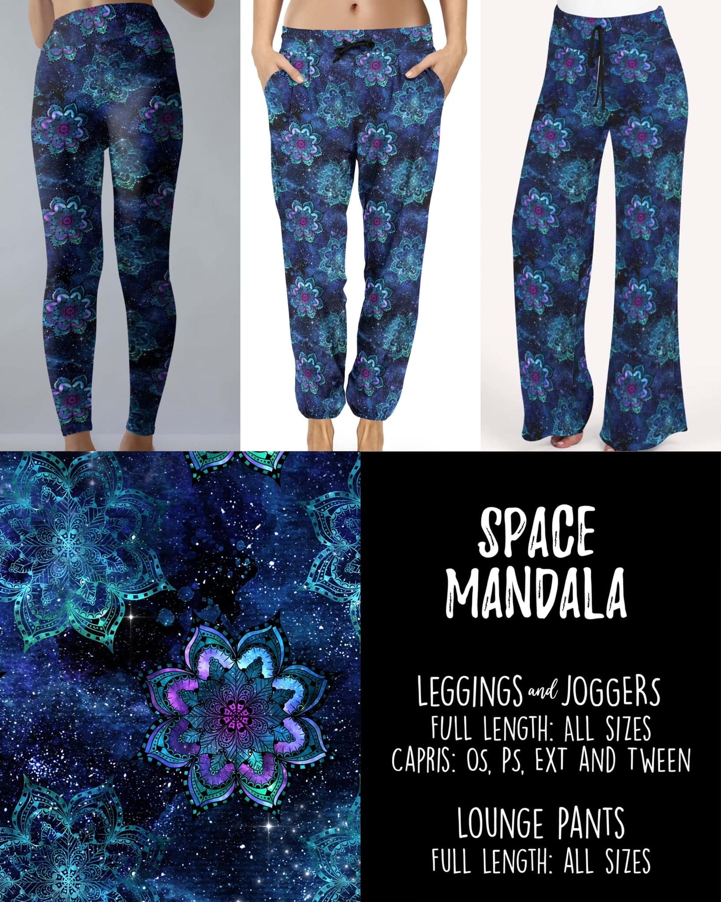 Space Mandala Leggings with Pockets (JAAM)
