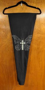 Ray of Color Butterfly Cross Leggings with Pocket (MMP)