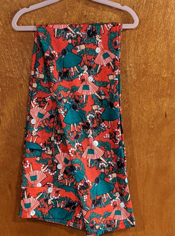 1950's Holiday Glam Leggings with Pockets (Pixie)
