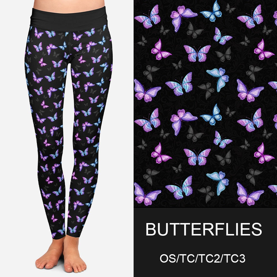 Butterflies Leggings with Pockets (CDW)