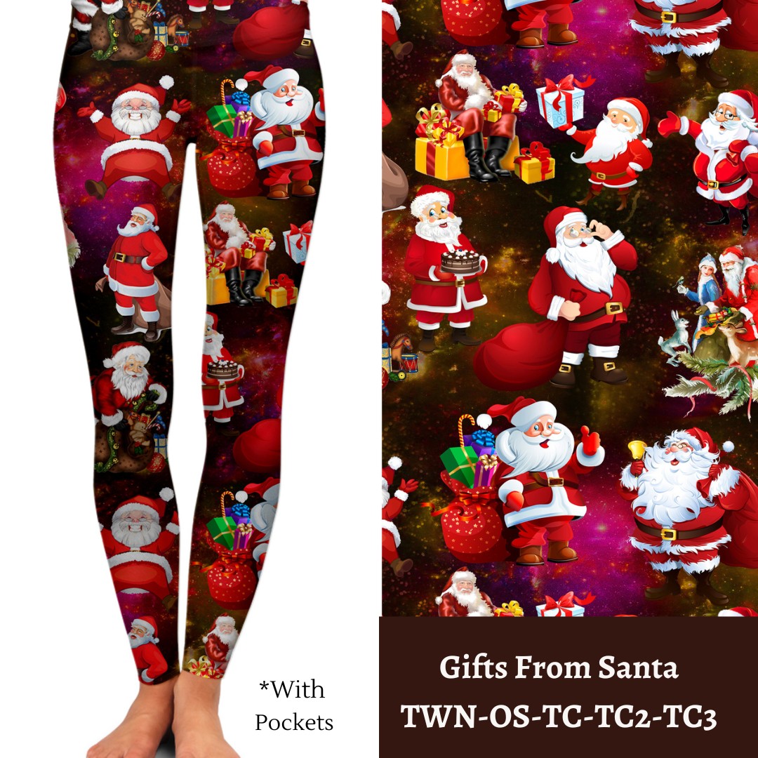 Gifts From Santa Leggings with Pockets (GY)