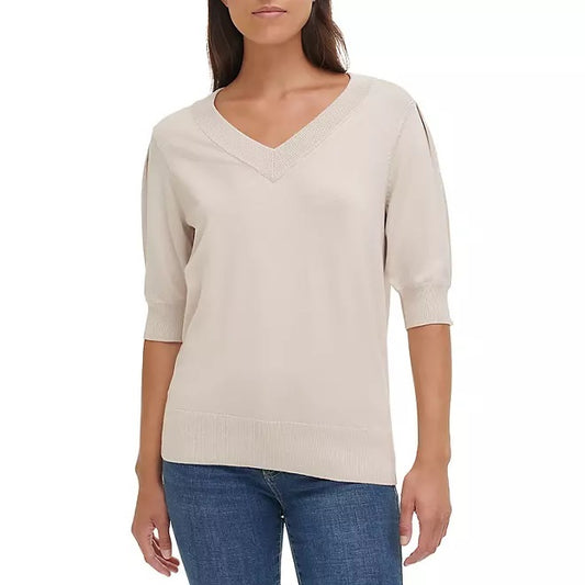 DKNY Ladies Puff Sleeve Sweater