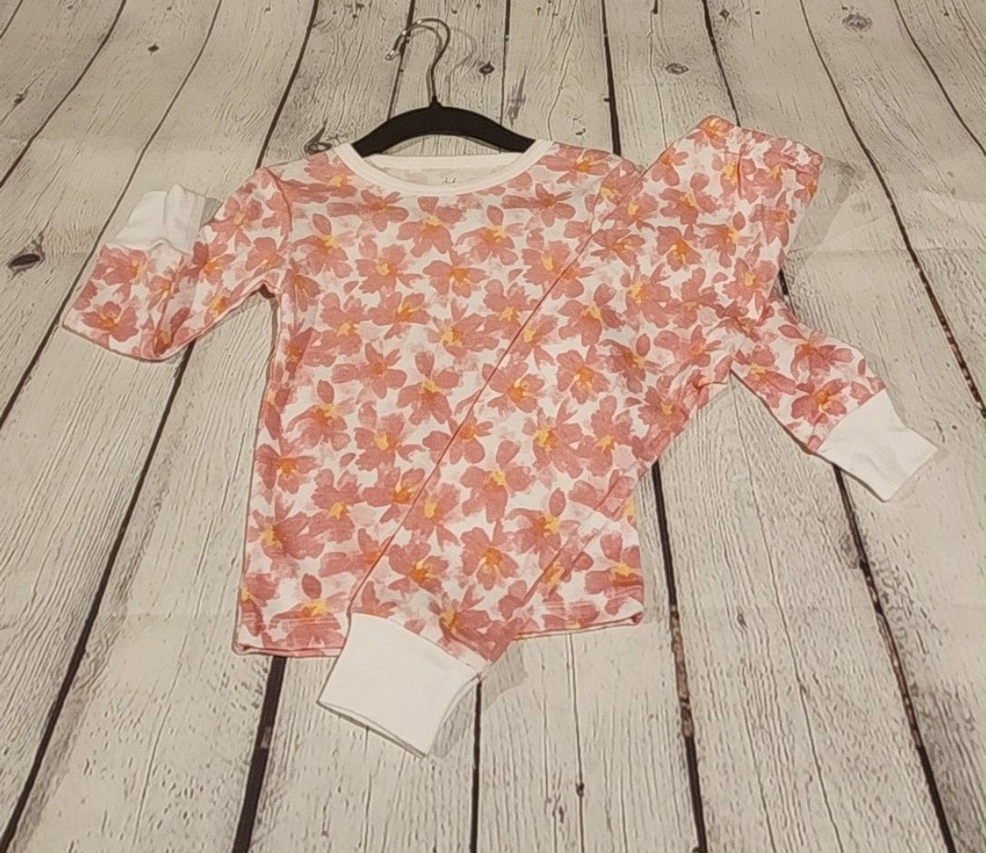 Pink Floral Kids Pajama Set