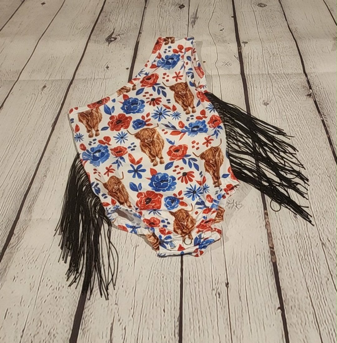 Highland Cow Kids Bathing Suit