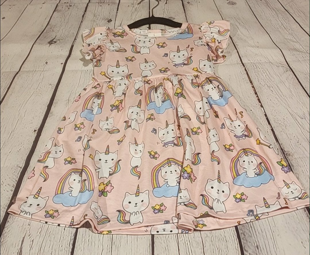 Cat Unicorn Kids Dress