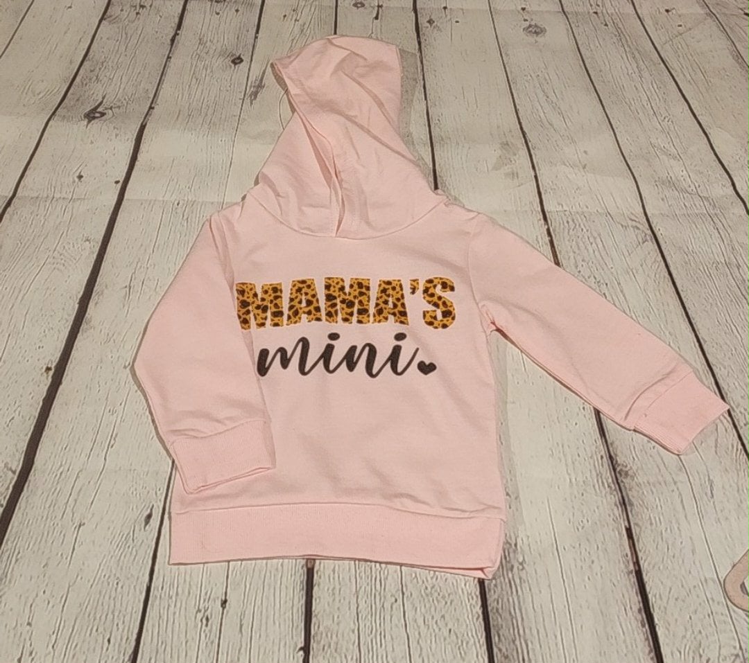 Mama's Mini Pink Leopard Kids Hoodie
