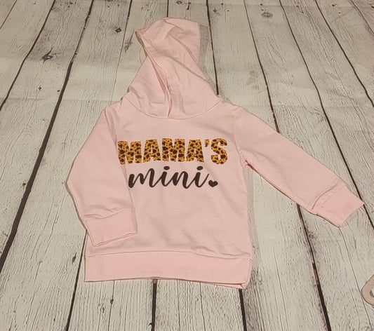 Mama's Mini Pink Leopard Kids Hoodie