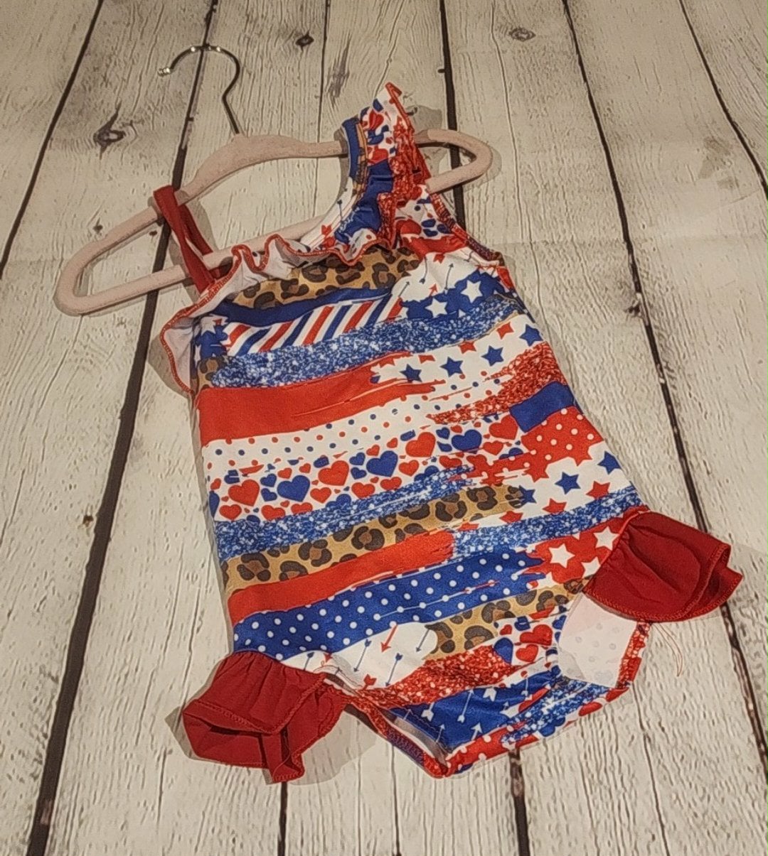 RWB Patriotic Kids Bathing Suit