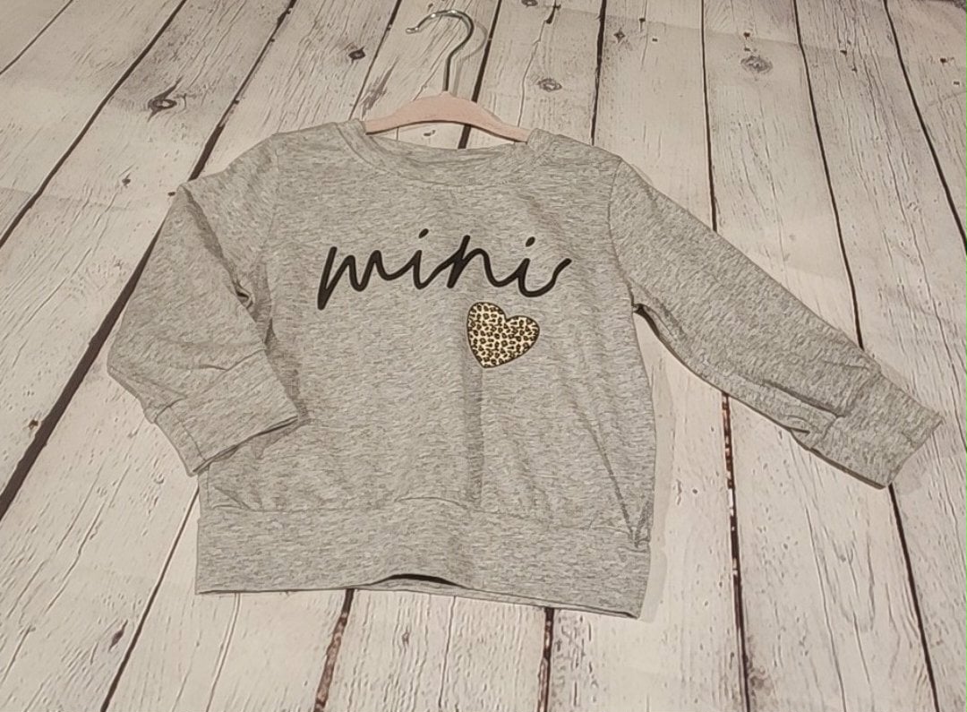 Mini Leopard Heart Long Sleeve Kids Shirt