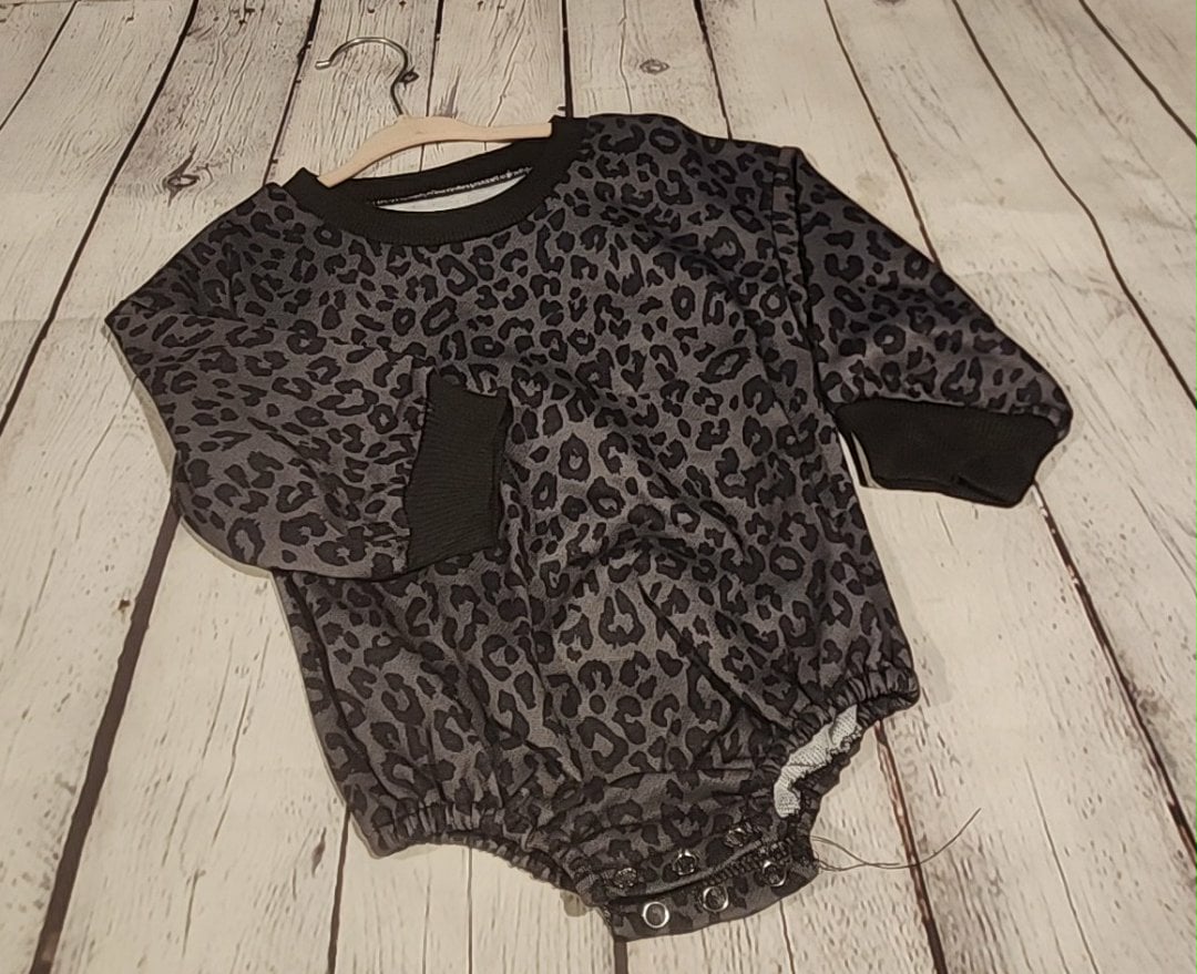 Black Leopard Kids One-Piece