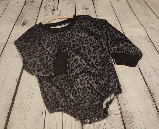 Black Leopard Kids One-Piece