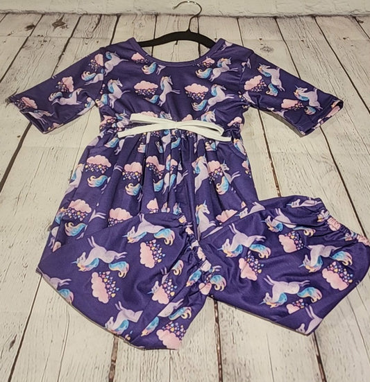 Purple Unicorn Kids Romper