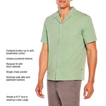 Gap Men's Granite Green Short Sleeve Seersucker Vacay Shirt