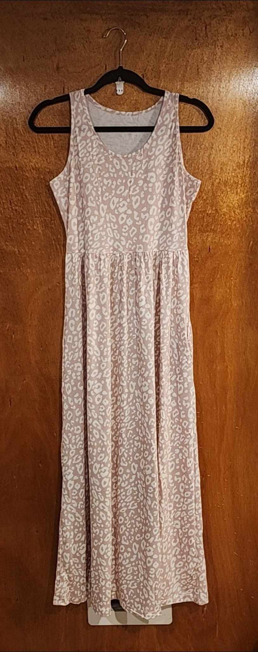 Tan Leopard Maxi Dress