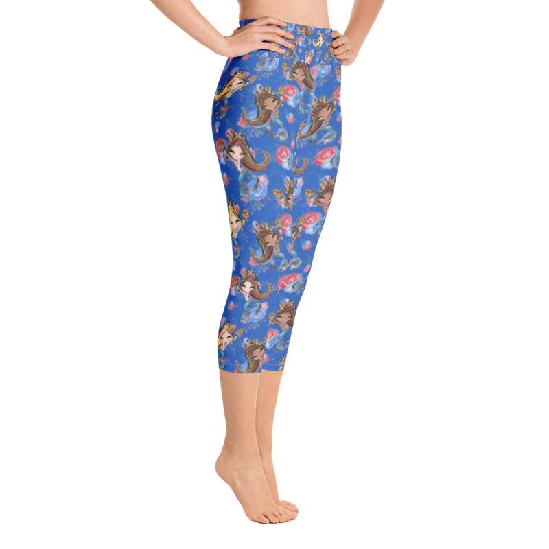 Crown Mermaid Capri Leggings (HA/MC)