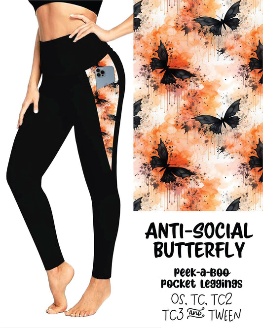 Anti-Social Butterfly Sports Pocket Leggings (JAAM)