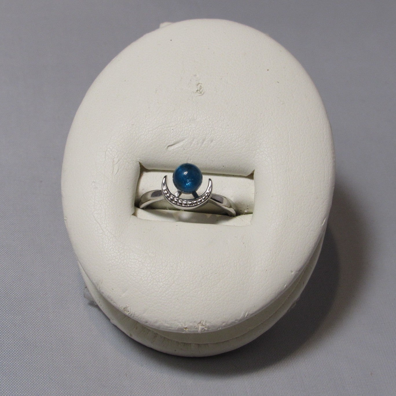 Apatite with Moon 925 Silver Ring