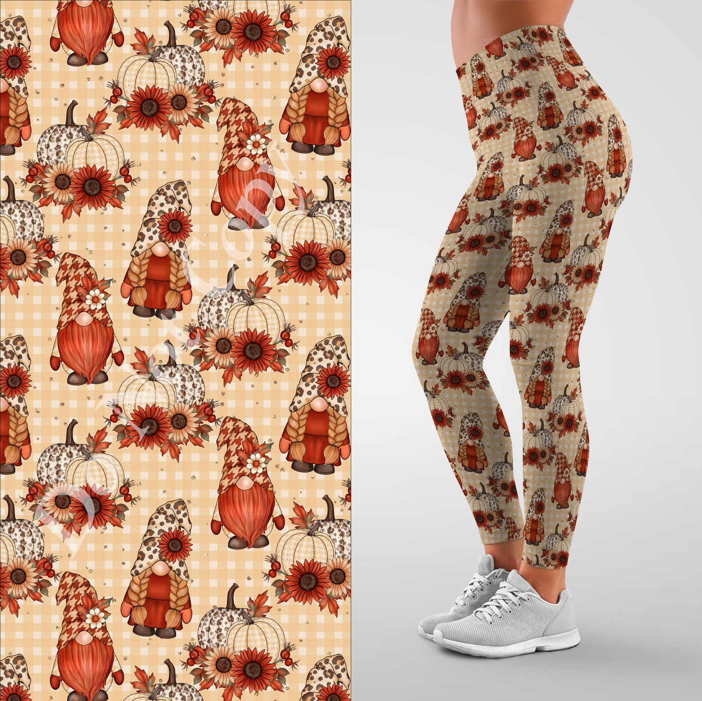 Autumn Gnomes Leggings with Pockets (SLB)