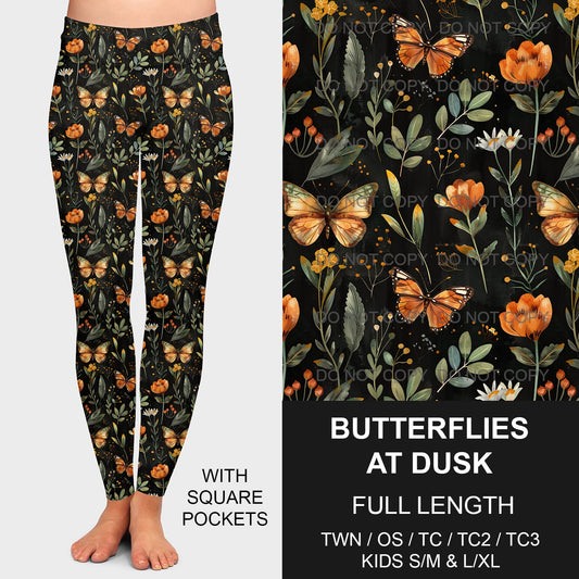 B190 - Preorder Butterflies at Dusk Leggings w/ Pockets (Closes 10/27. ETA late Dec.)