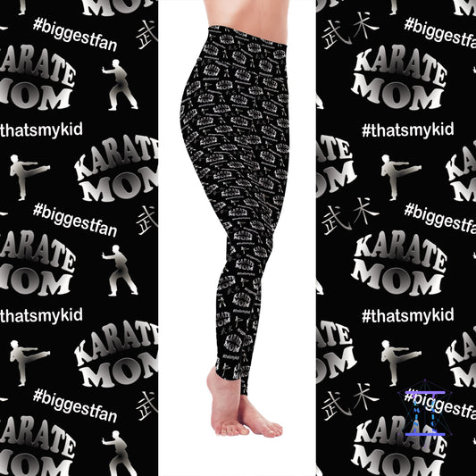 Biggest Fan - Karate Mom Leggings (GD)