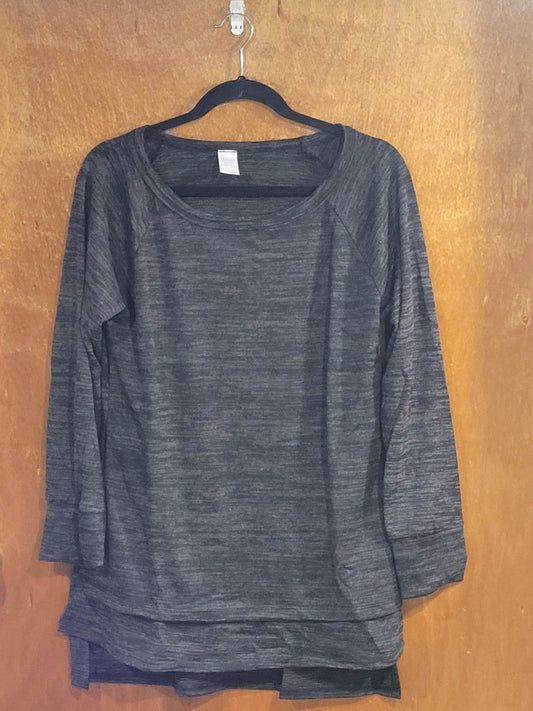 Black Knit Long Sleeve Top