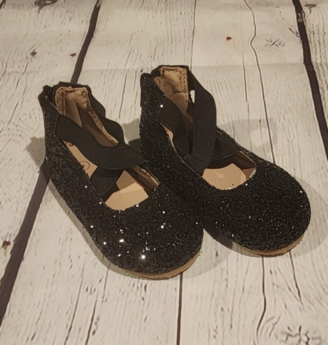 Sparkly Black Kids Dress Shoes