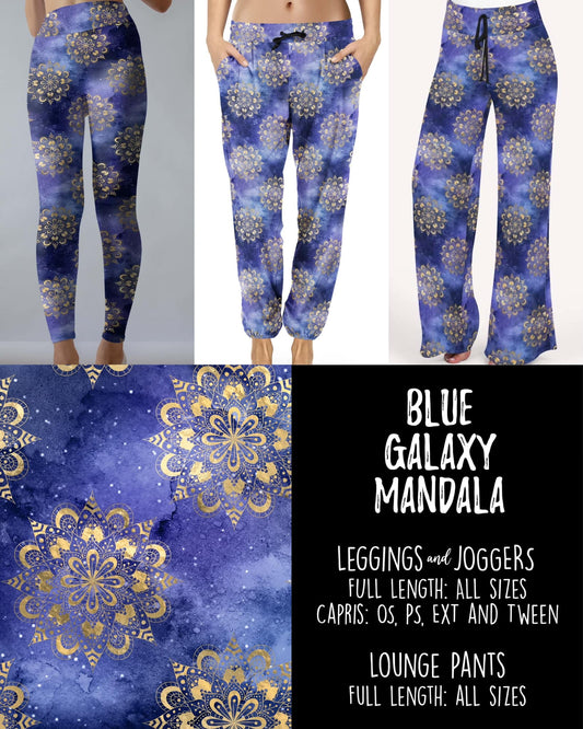 Blue Galaxy Mandala Leggings with Pockets (JAAM)