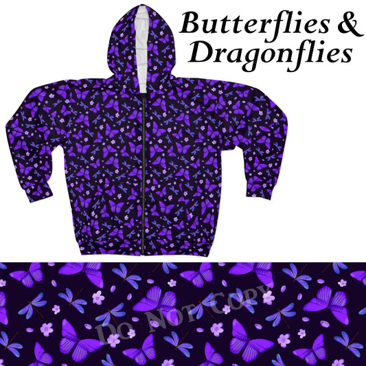 Butterflies & Dragonflies Fleece Jacket (MMP)