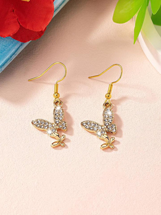 Butterfly Gold-Tone Earrings