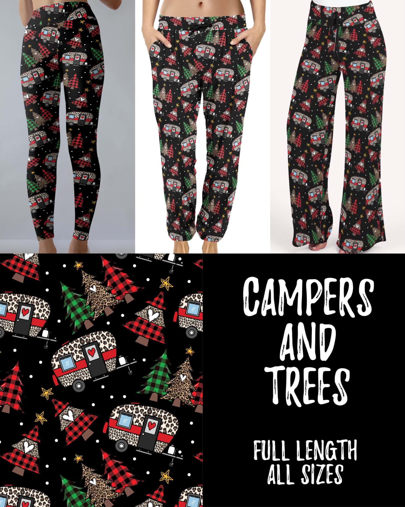 Campers & Trees Capri Leggings with Pockets (JAAM)