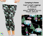 Camping is Home Capri Leggings with Pockets (Pixie)