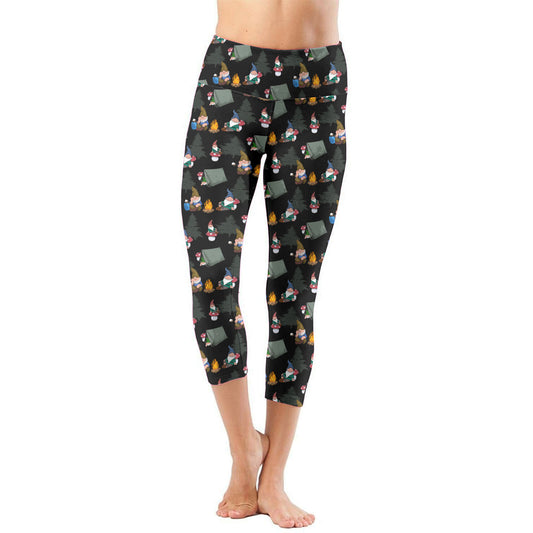Camping with My Gnomie Capri Leggings (GD)