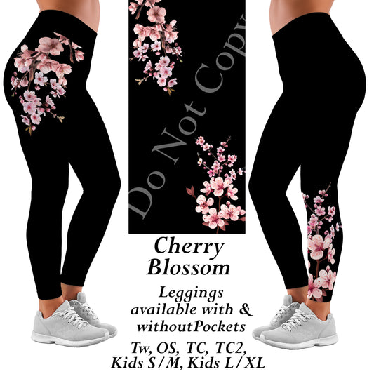 Preorder Cherry Blossom Leggings with Pockets (JAAM) Closing 1/27/2025 ETA Late March