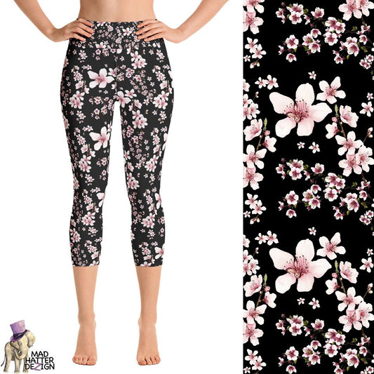 Cherry Blossom Capri Leggings (MHD)
