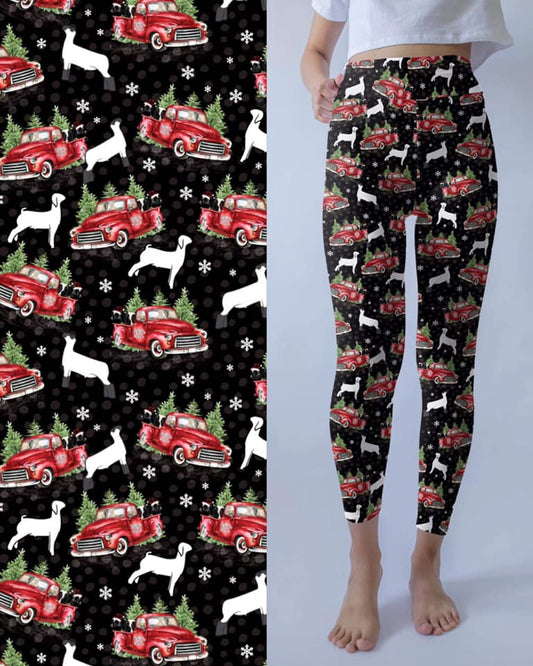 Country Christmas Pickup & Lambs Leggings (TDL)