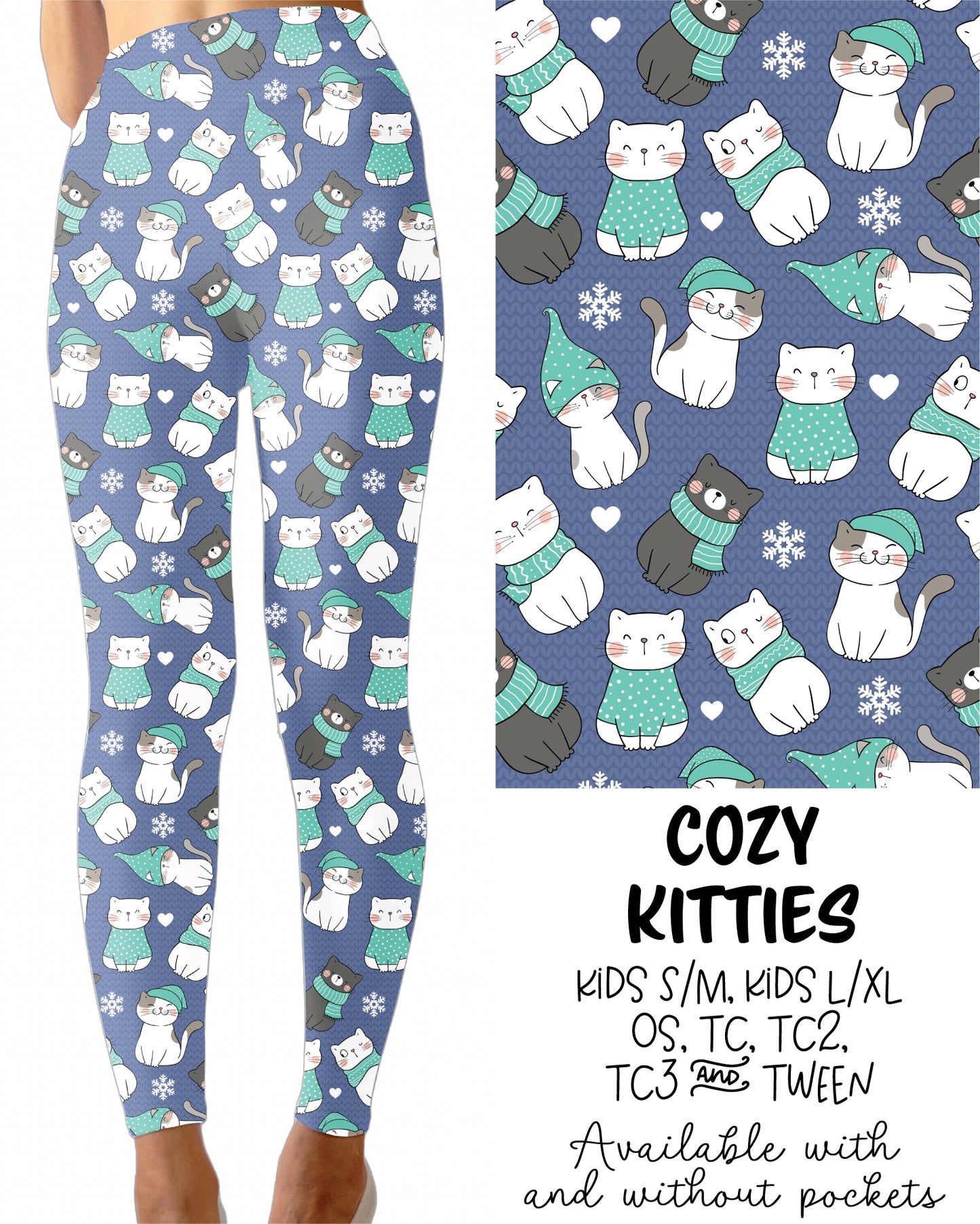 Cozy Kitties Leggings with Pockets (JAAM)