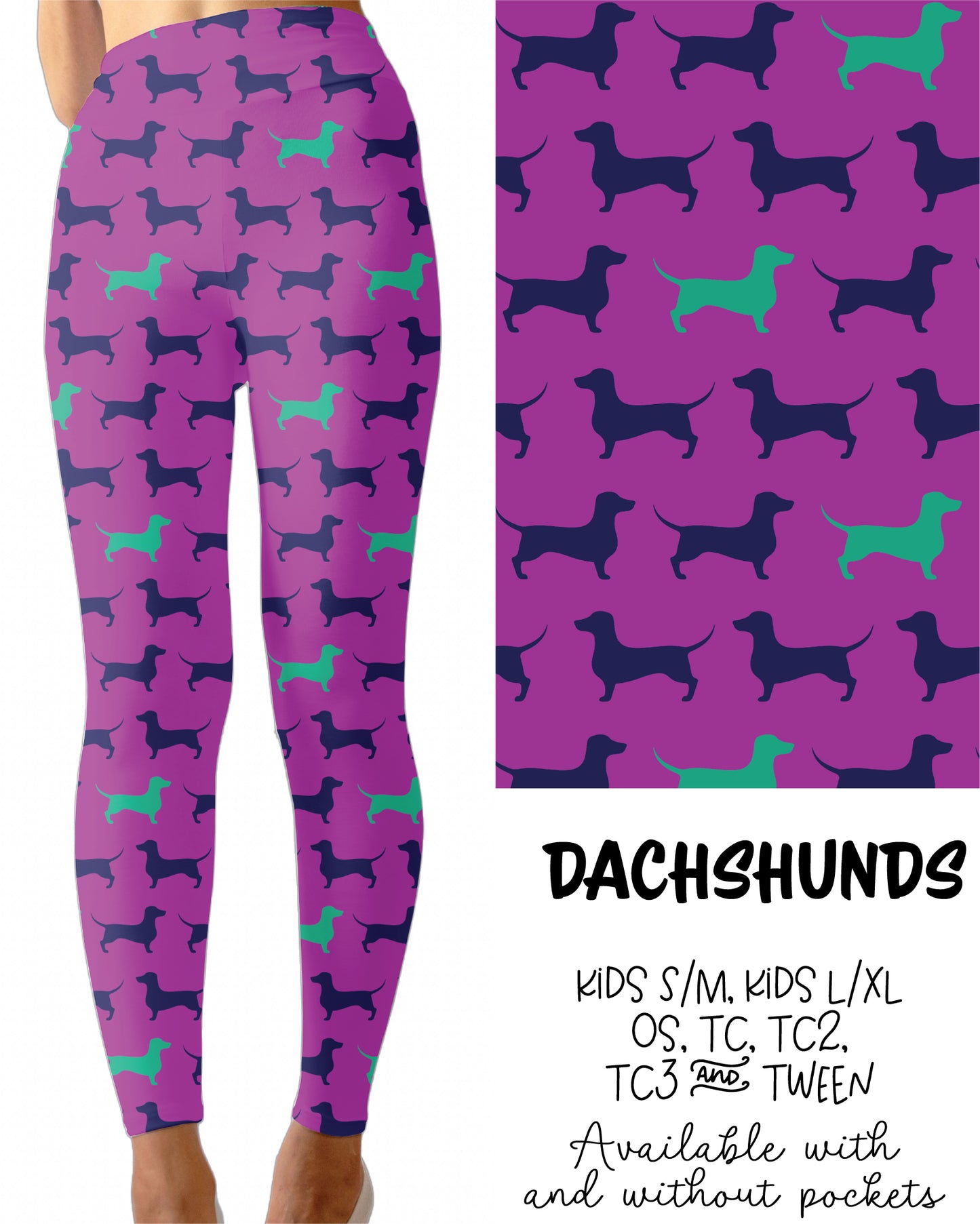 Dachshund Leggings with Pockets (JAAM)