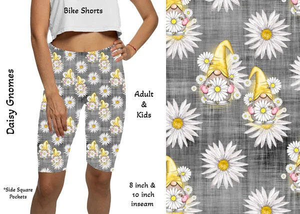 Daisy Gnomes 10 inch Shorts with Pockets (GY)