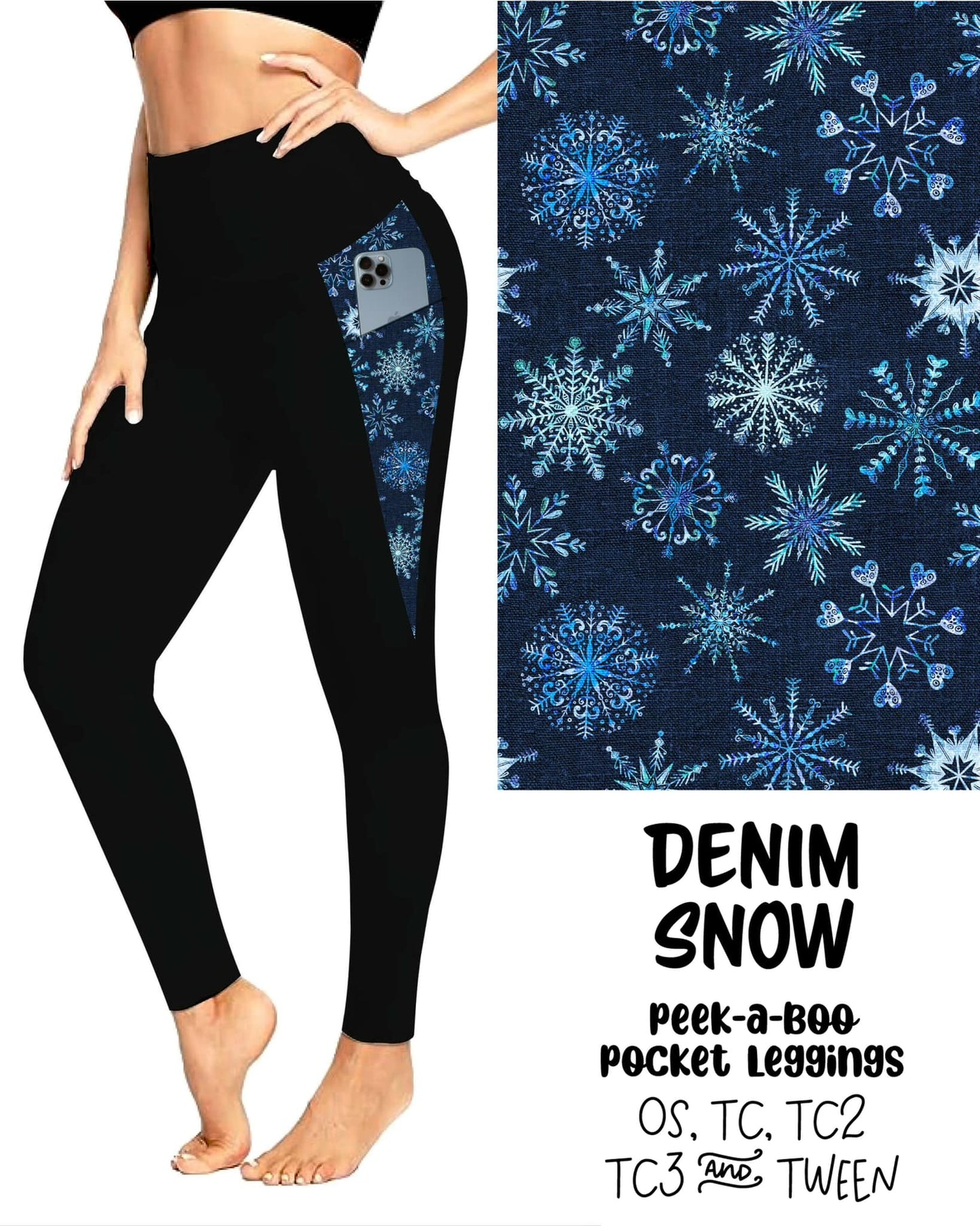 Denim Snow Sports Pocket Leggings (JAAM)