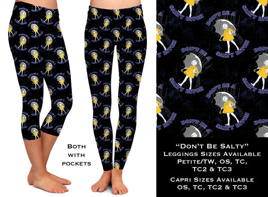 Salty Bitch Capri Leggings with Pockets (WW)