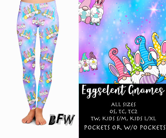 Eggselent Gnomes Leggings with Pockets (BFW)