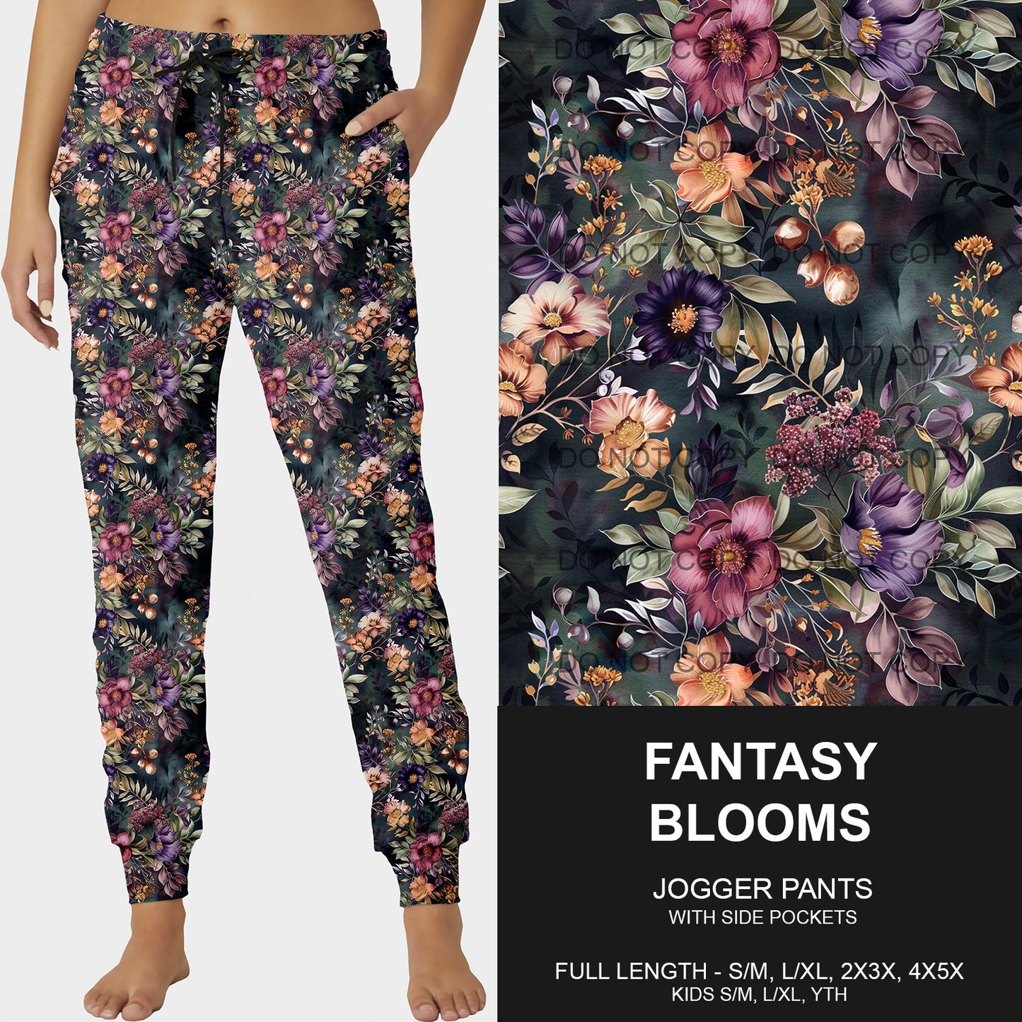 B190 - Preorder Fantasy Blooms Joggers (Closes 10/27. ETA late Dec.)