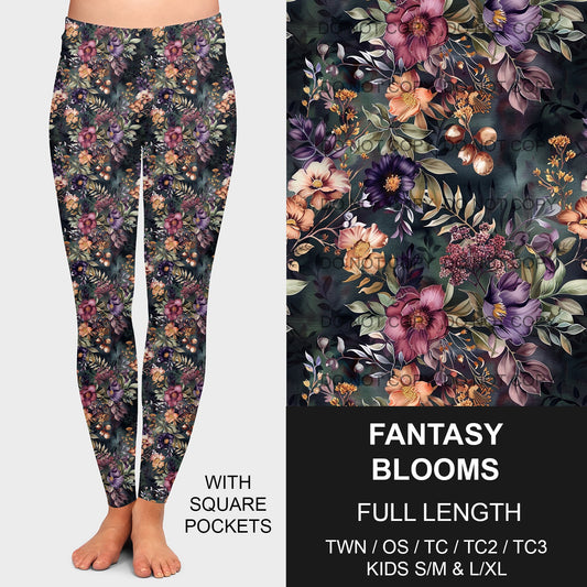 B190 - Preorder Fantasy Blooms Leggings w/ Pockets (Closes 10/27. ETA late Dec.)