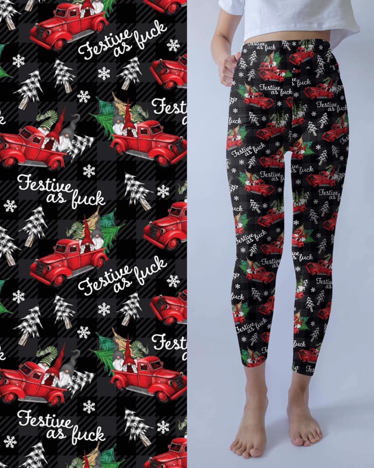 Festive Potty Talk Gnomes Leggings (TDL)